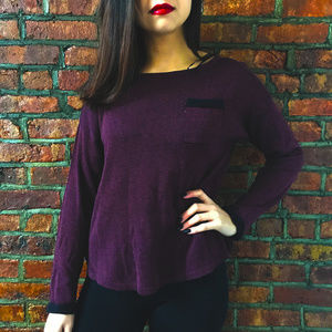 Maroon Pocket Sweater